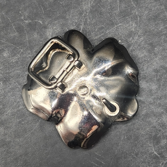 Vintage Y2K Betsey Johnson belt buckle women's flower enamel rhinestone fairy - Picture 7 of 7